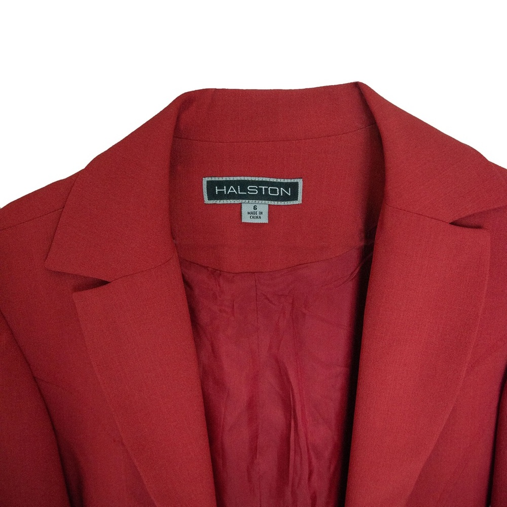 Vintage Halston Long Blazer in Rust Color Size 6 - Picture 4 of 5